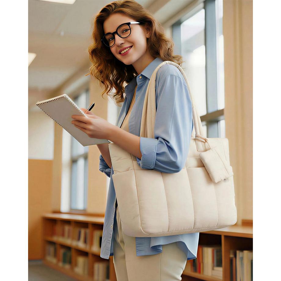 Only-bags.store Tages-Tasche mit magnetischer Kopfhörertasche und 15-Fach-Organizer  