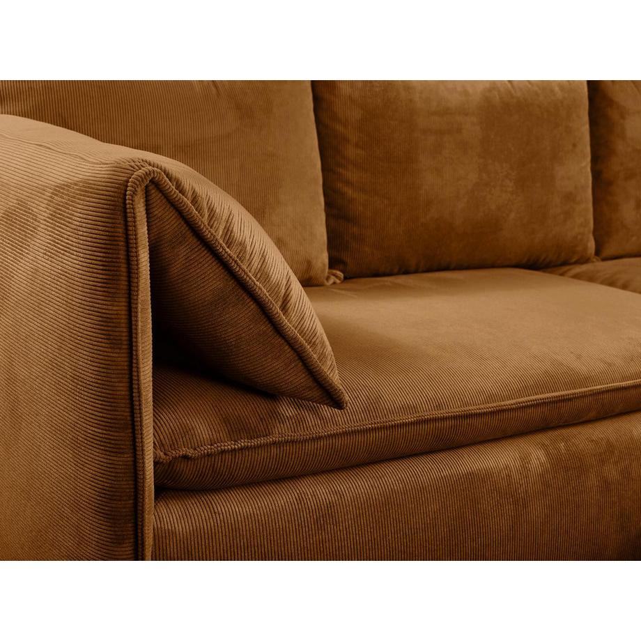 PASCAL MORABITO Ecksofa mit Schlaffunktion - Ecke rechts - Cord - Terracotta - TEODORA  