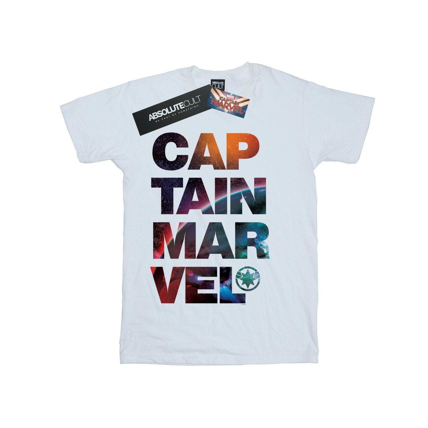 Image of Captain Space Text Tshirt Unisex Weiss 116