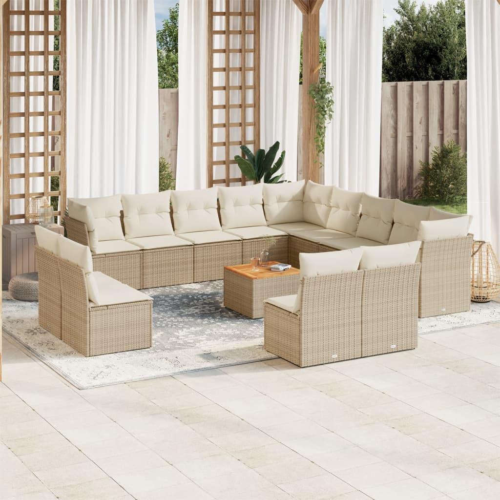 VidaXL set divano da giardino Polirattan  