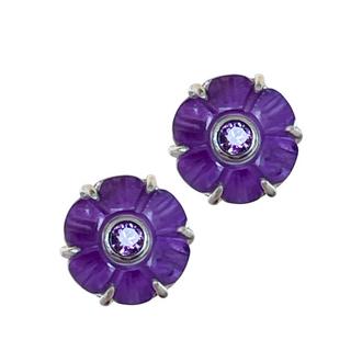 Steinkult  Boucles d'oreilles pierres Améthyste "Noelia" 