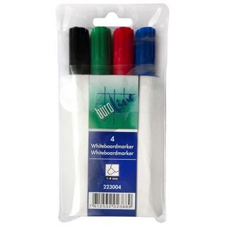 BÜROLINE BÜROLINE Whiteboard Marker 1-4mm 223004 4 Farben, Etui  