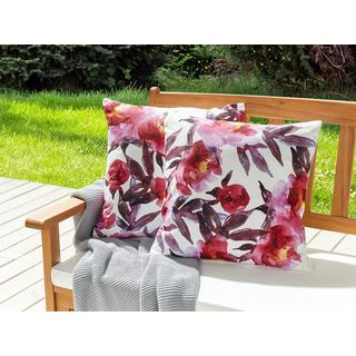 Beliani Gartenkissen 2er Set aus Polyester Modern LANROSSO  