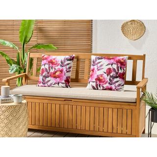 Beliani Gartenkissen 2er Set aus Polyester Modern LANROSSO  