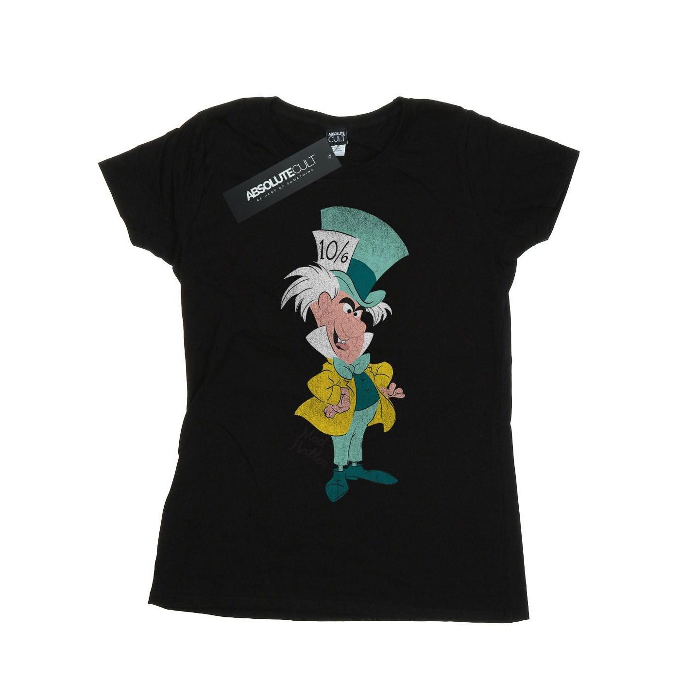 Image of Alice In Wonderland Mad Hatter Classic Tshirt Damen Schwarz S