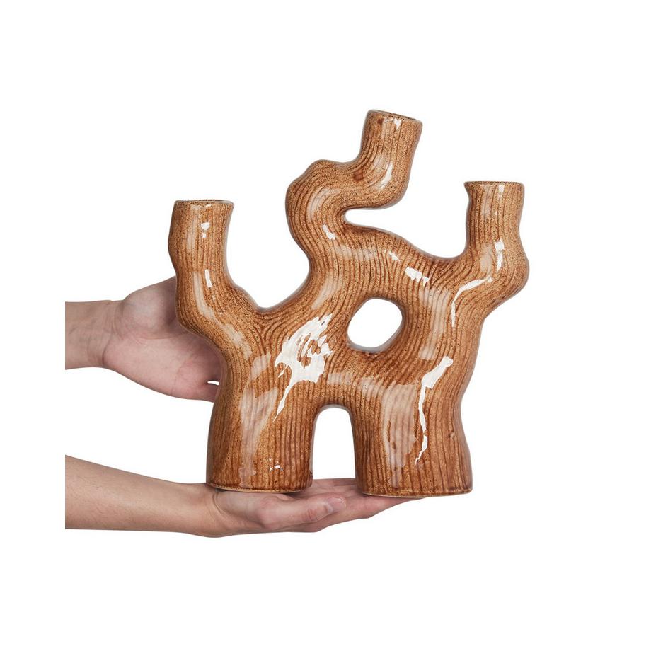 Beliani Vase à fleurs en Grès Moderne BARBUS  