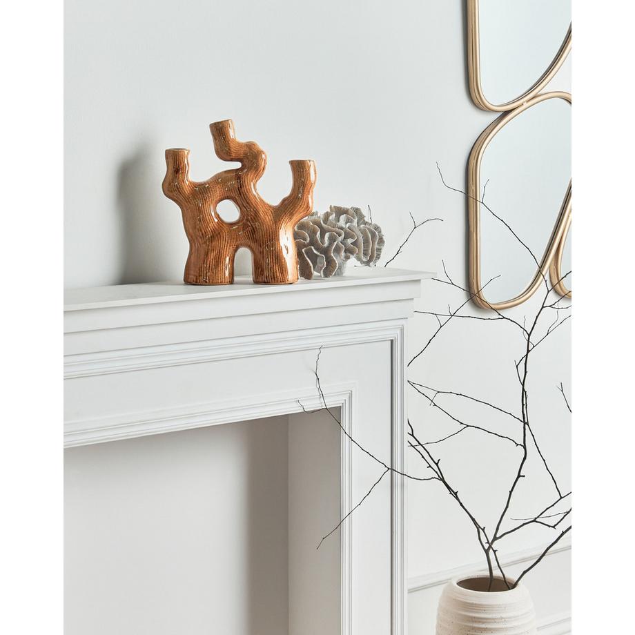 Beliani Vase à fleurs en Grès Moderne BARBUS  