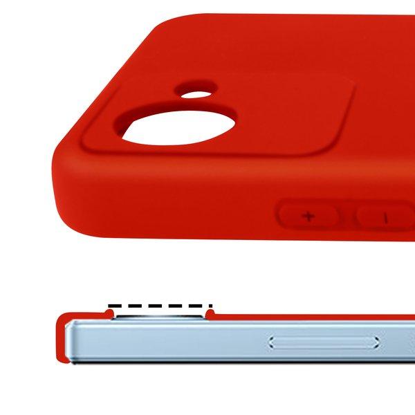 Avizar  Cover Realme C30 in silicone rossa 