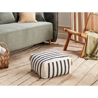 Beliani Pouf en Coton Boho ASHTI  