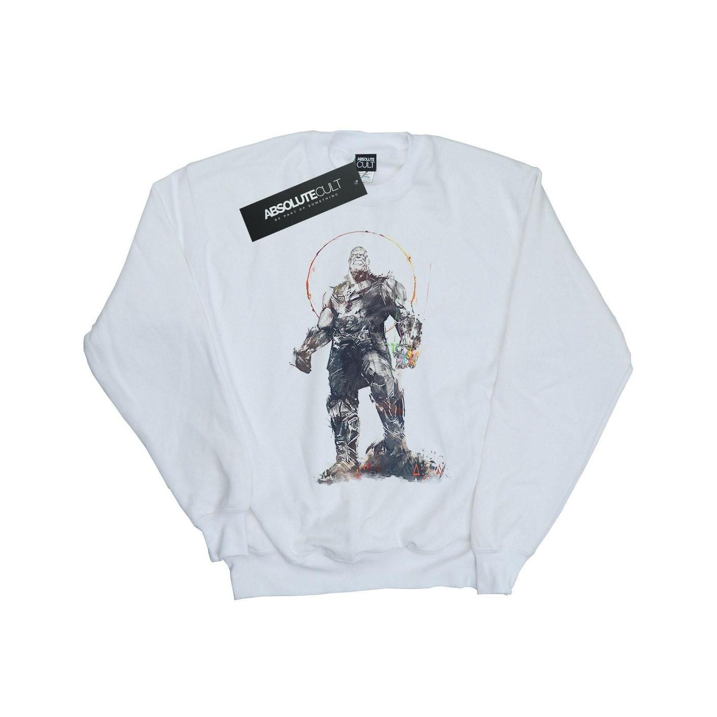 Image of Avengers Infinity War Thanos Sketch Sweatshirt Jungen Weiss 152-158