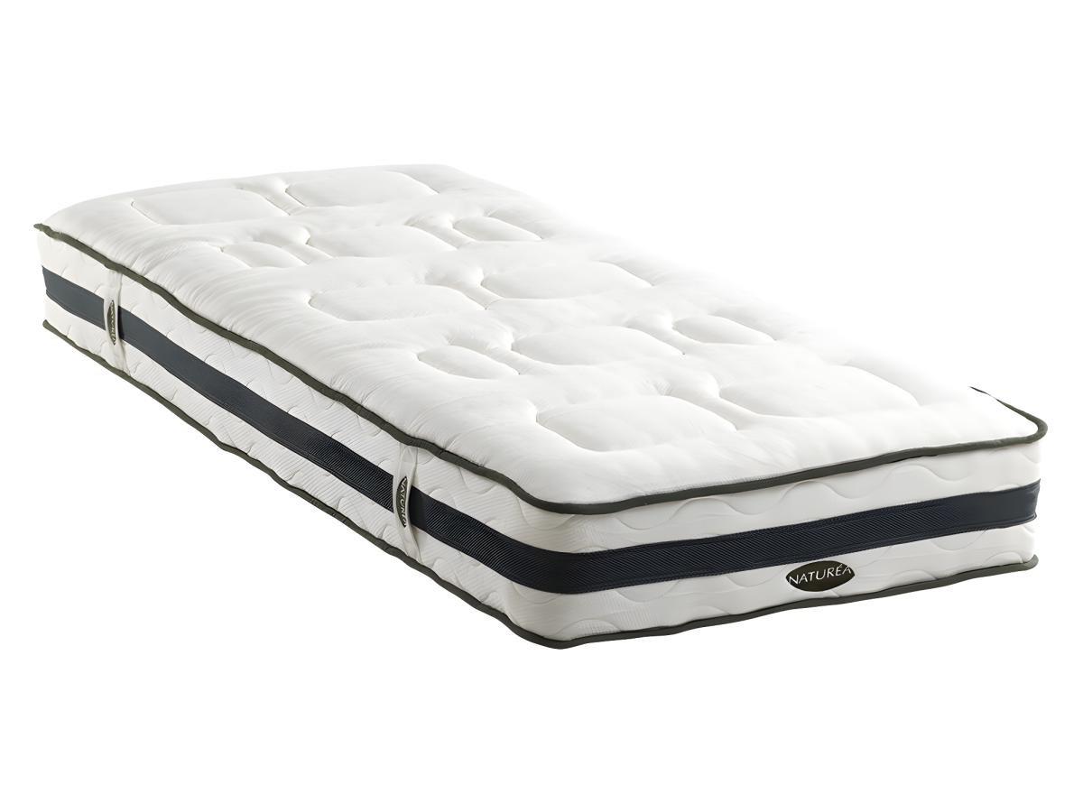 NATUREA Ensemble Sommier + Matelas ressorts ensachés 7 zones mémoire forme AMARANTE de NATUREA  