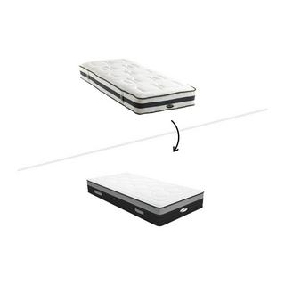 NATUREA Ensemble Sommier + Matelas ressorts ensachés 7 zones mémoire forme AMARANTE de NATUREA  