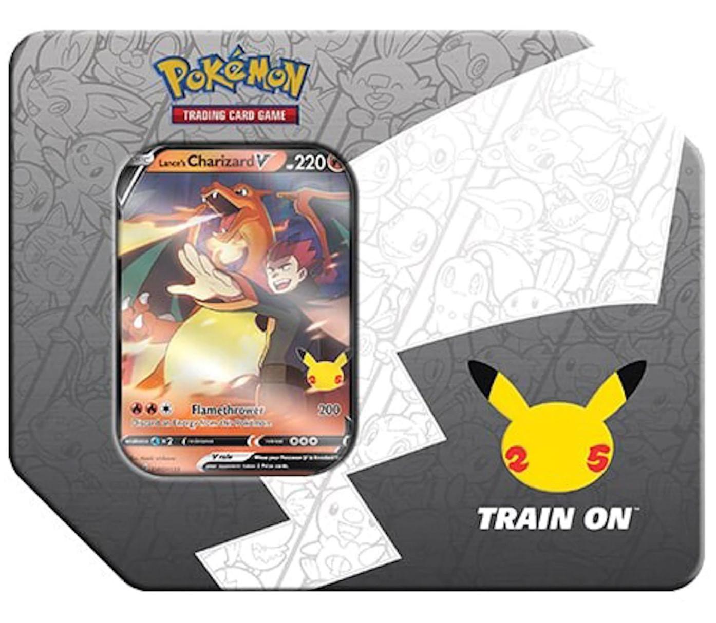 Pokémon  25th Anniversary Celebrations Lance's Charizard V Big Tin - EN 