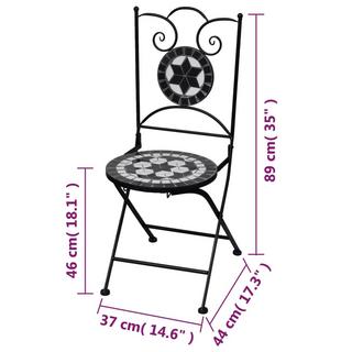 VidaXL Gartenstuhl metall  