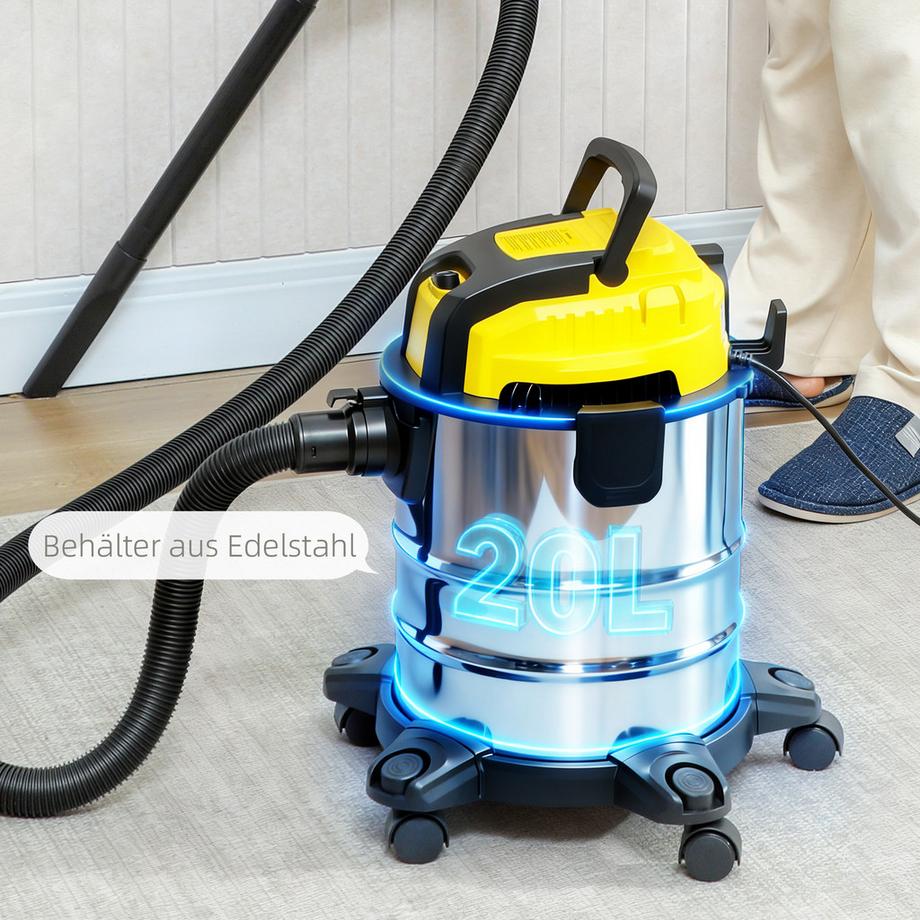 HOMCOM Aspirateur eau et poussière  
