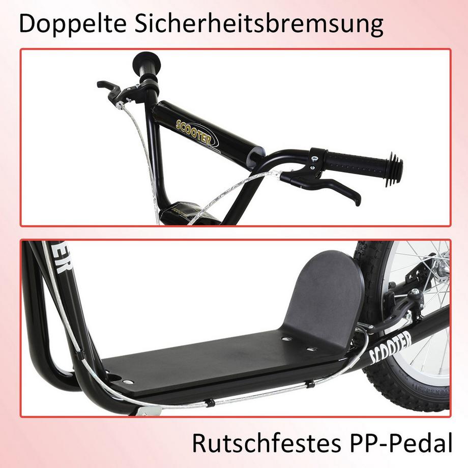 Northio  Scooter Roller Für Kinder Ab 5 Jahre Tretroller Mit Luftreifen & Handbremse, Cityroller, Stabil & Sicher, Blau 