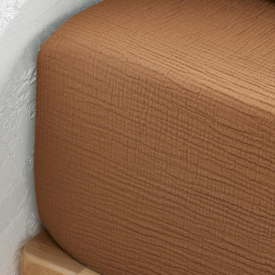 La Redoute Intérieurs Kumla Baumwoll-Musselin Fixleintuch  