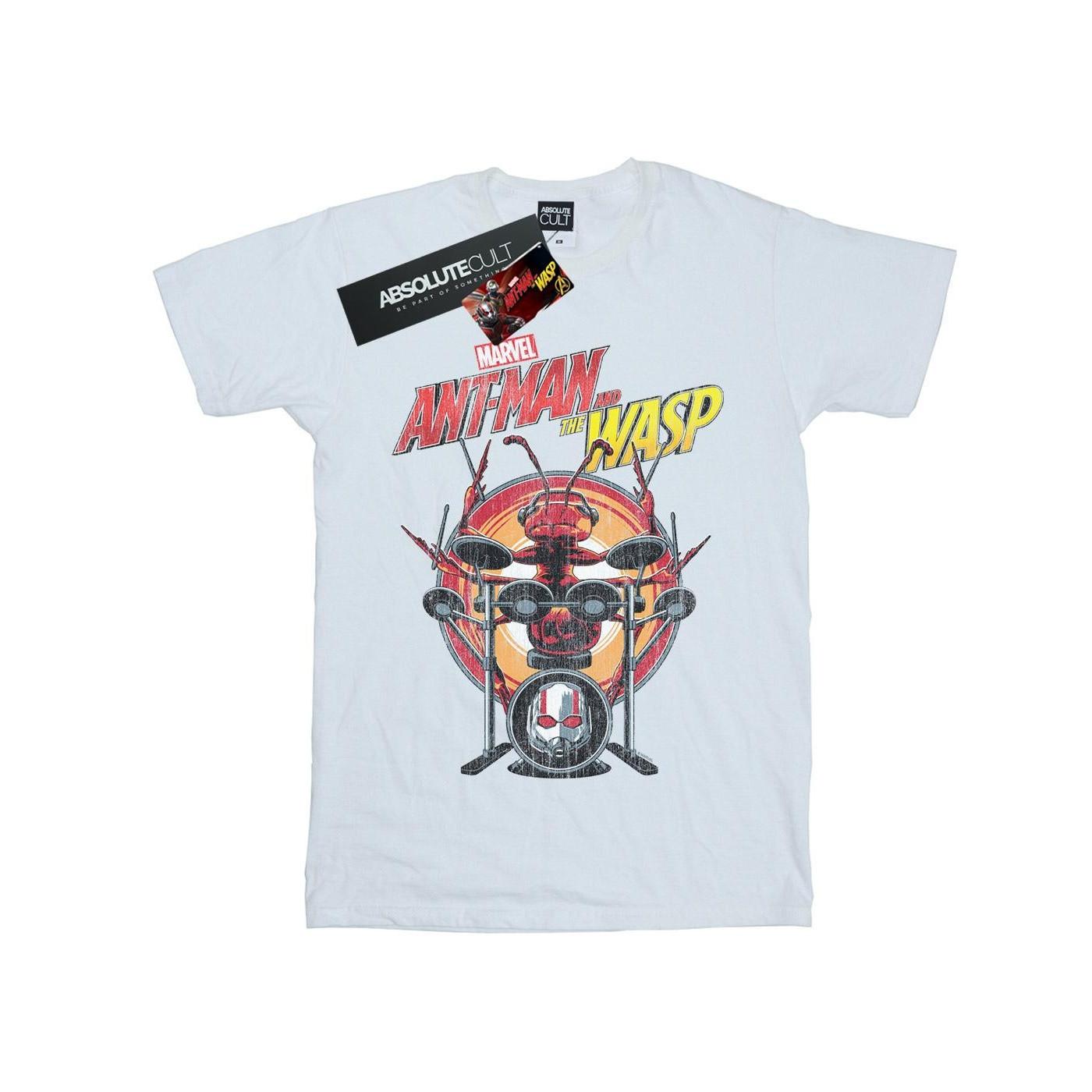 Image of Antman And The Wasp Drummer Ant Tshirt Herren Weiss S