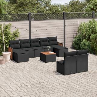 VidaXL Ensemble de canapés de jardin rotin synthétique  