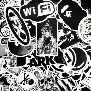 Gameloot Mega Pack Aufkleber - Schwarz und Weiß  