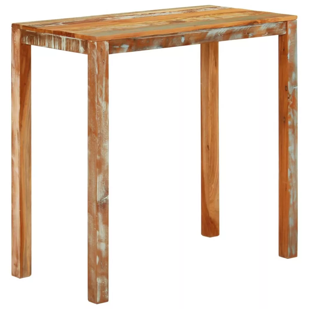 Table de bar 112x55x108 cm Bois massif de récupération Vidaxl