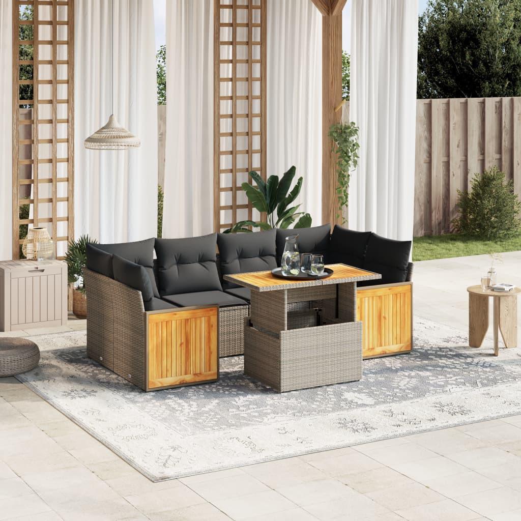 VidaXL set divano da giardino Polirattan  