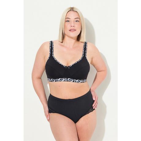 Ulla Popken  Soutien-gorge souple sans armatures, avec message - bonnet C-D 