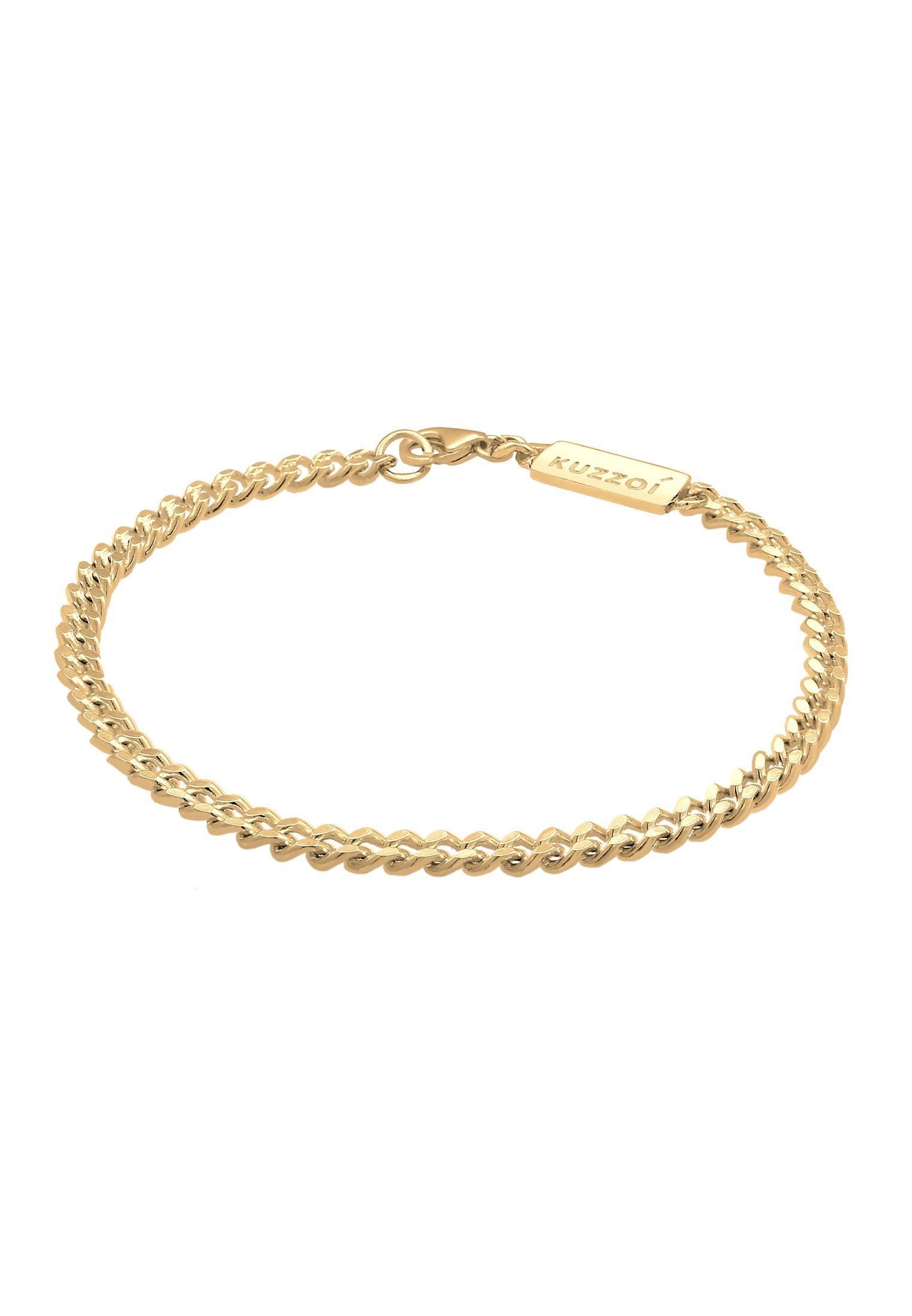 Image of Armband Basic Panzerkette Massiv Piece Damen Gold 23cm