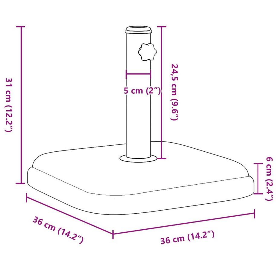 VidaXL Sonnenschirmständer beton  