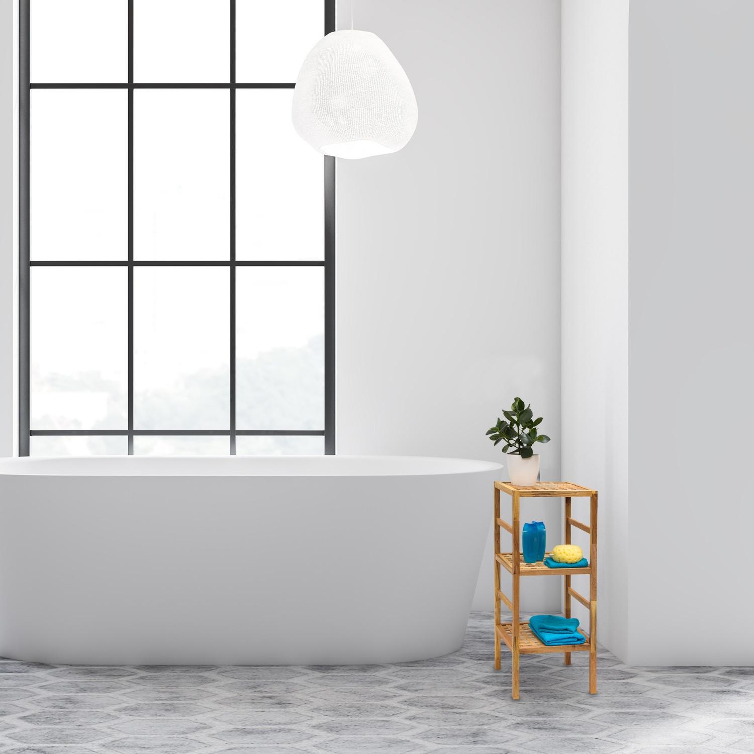 B2X Badezimmerregal aus Walnussholz  