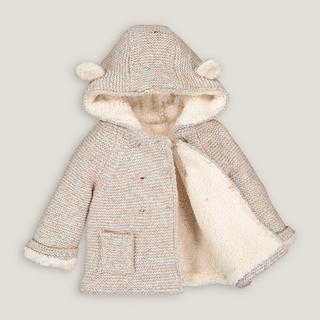 La Redoute Collections  Kapuzenjacke aus Strick & Teddyfleece 