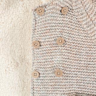 La Redoute Collections  Gilet à capuche en tricot chaud et sherpa 