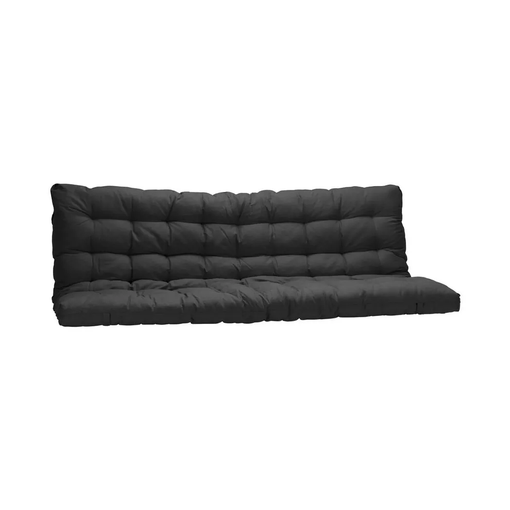 Vente-unique - Futon spécial banquettelit 1x MODULO, 135X190CM, Noir
