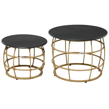 Rattan Beistelltisch-Set