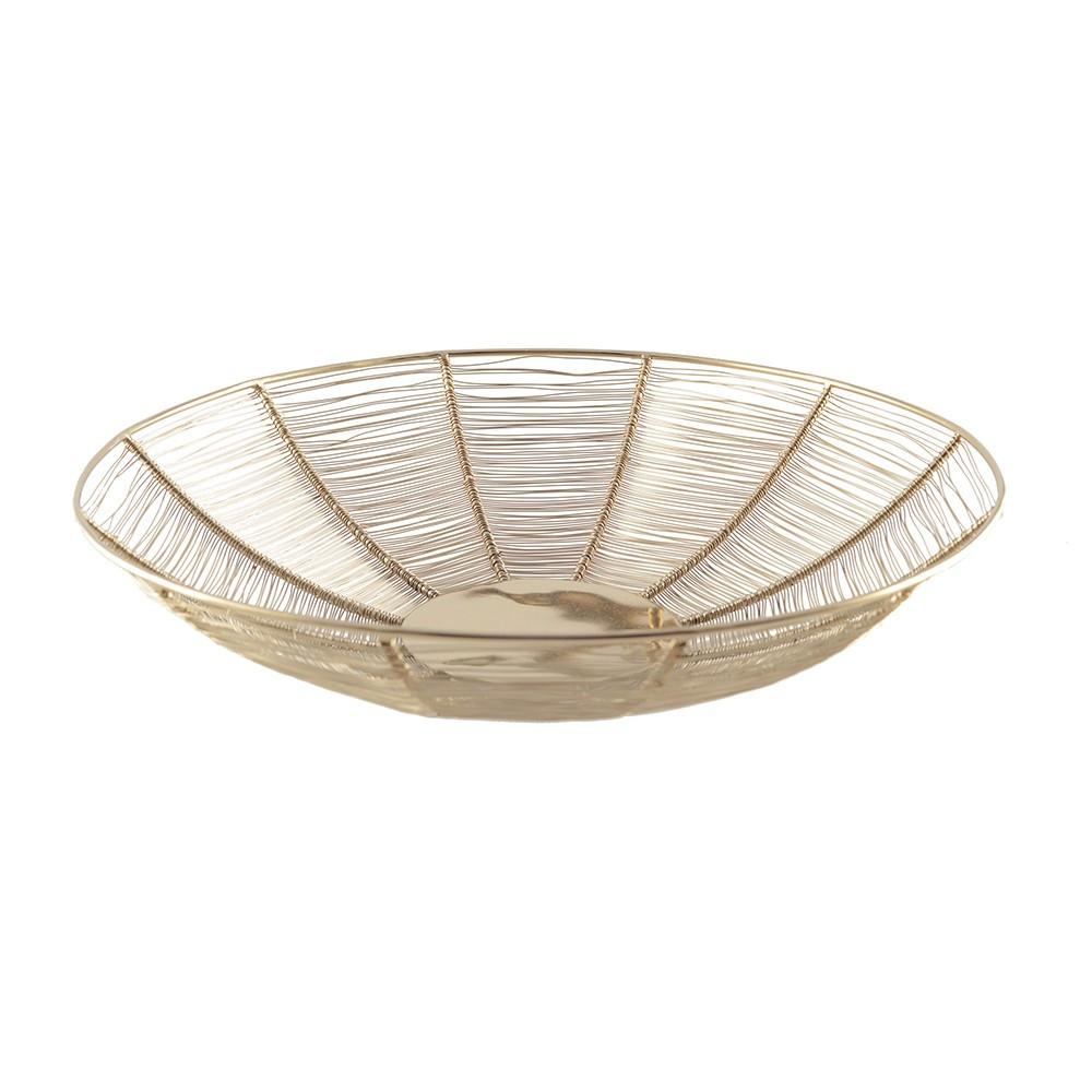 Image of Runde Schale Mit Goldenem Faden 32x32x6,5cm Unisex