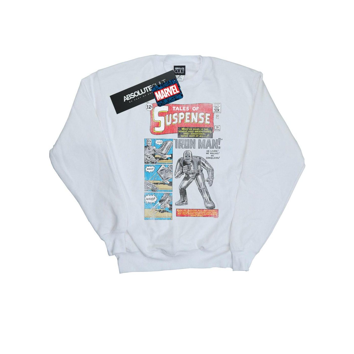Image of Iron Man Distressed Tales Of Suspense Sweatshirt Jungen Weiss 140/146