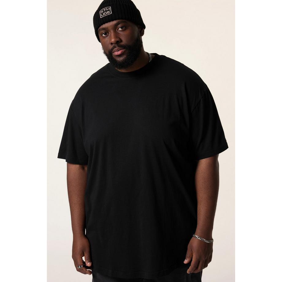 Sthuge T-shirt Oversize Manches Courtes avec Imprimé au Dos  