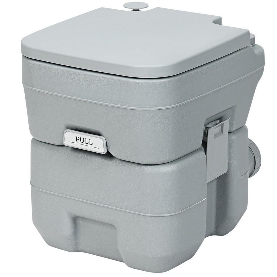 Northix  Campingtoilette Reisetoilette Mobile Toilette WC Tragbare Outdoor Toilette 20 L-grau 