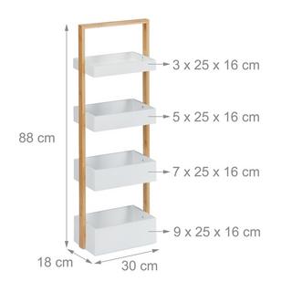 B2X Badezimmerregal mit 4 Ablagen  