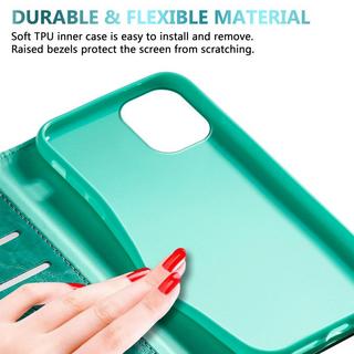 Cadorabo  Housse compatible avec Apple iPhone 12 MINI avec ornements - Coque de protection avec fermeture magnétique, fonction de support et compartiment pour carte 