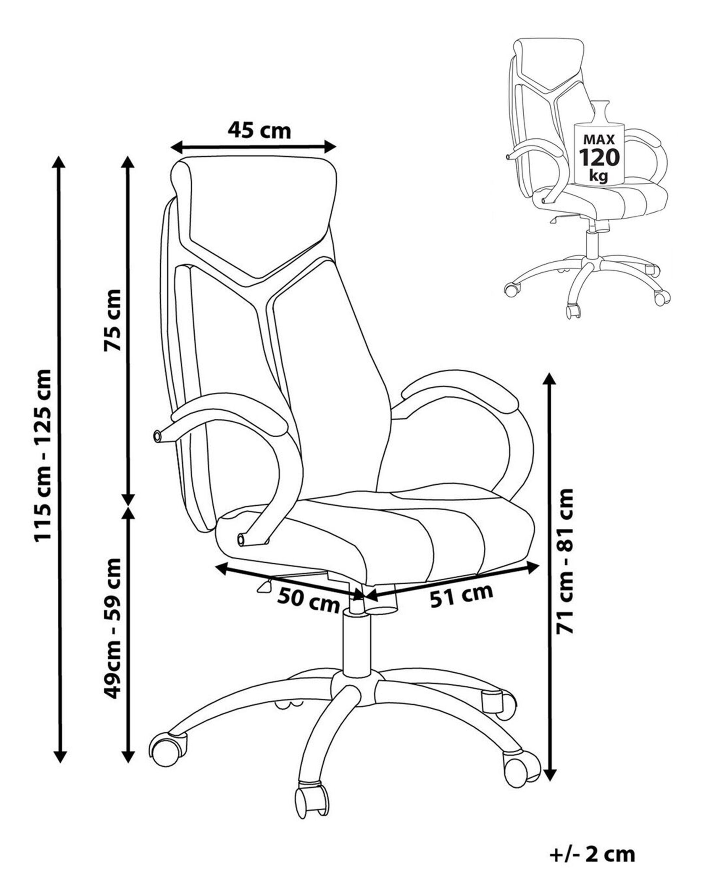 Beliani Bürostuhl aus Kunstleder Modern FORMULA  