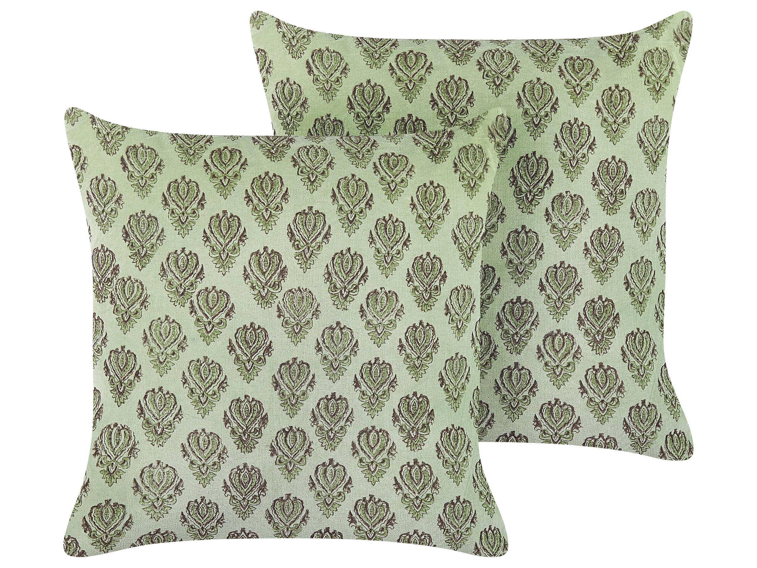Image of Kissen 2er Set aus Samtstoff Boho RUNGIA Kissen 2er Set aus Samtstoff Boho RUNGIA