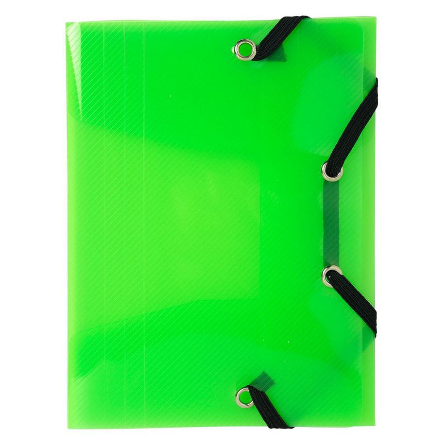 Exacompta Cartella 3 lembi con elastici polipropilene 500 micron Crystal Colours - 12x16cm - x 25  