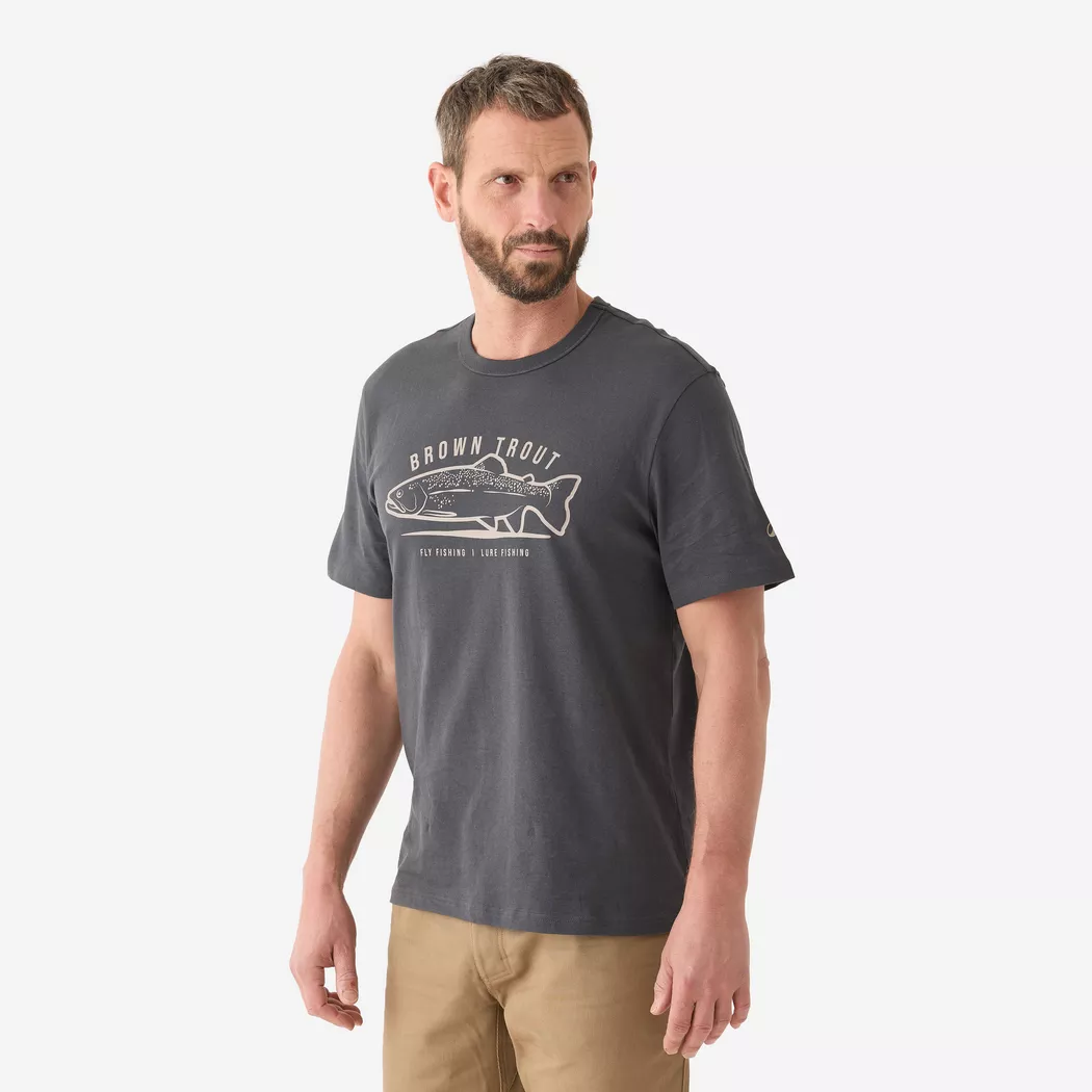 CAPERLAN - Kurzarmshirt  Regular Fit Baumwolle Druck, L, Multicolor