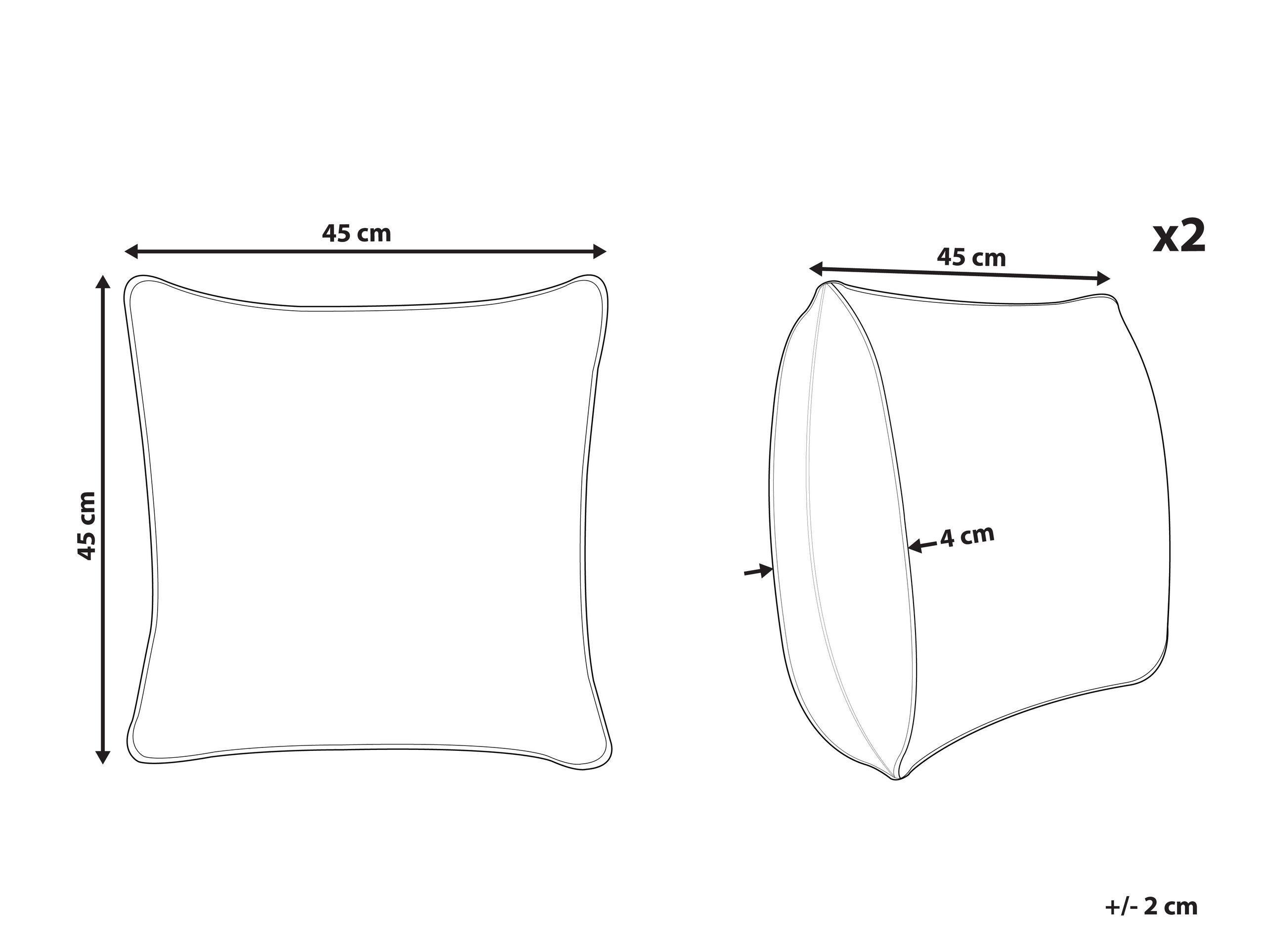 Beliani Kissen 2er Set aus Polyester Modern TRACHELIUM  