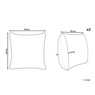 Beliani Kissen 2er Set aus Polyester Modern TRACHELIUM  