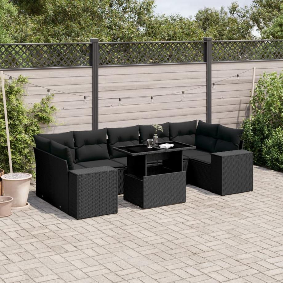 VidaXL set divano da giardino Polirattan  