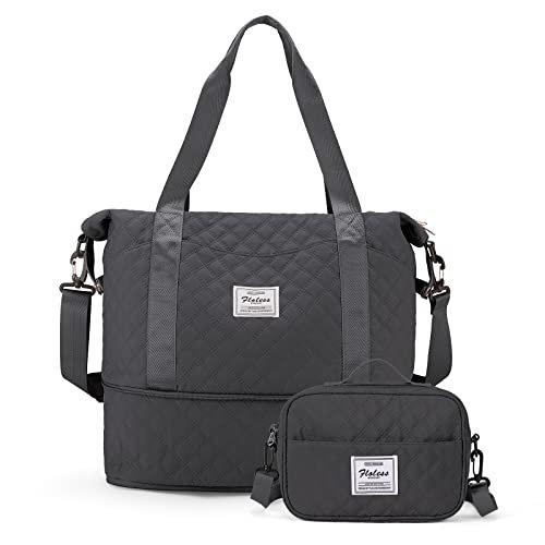 Image of Reisetasche Sporttasche 40x20x25 Ryanair Handgepäcktasche Weekender Tasche Schwimmtasche Damen Rasengrün ONE SIZE