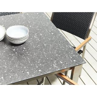 Beliani Gartentisch mit Stühlen aus Sicherheitsglas Klassisch COSOLETO/GROSSETO  