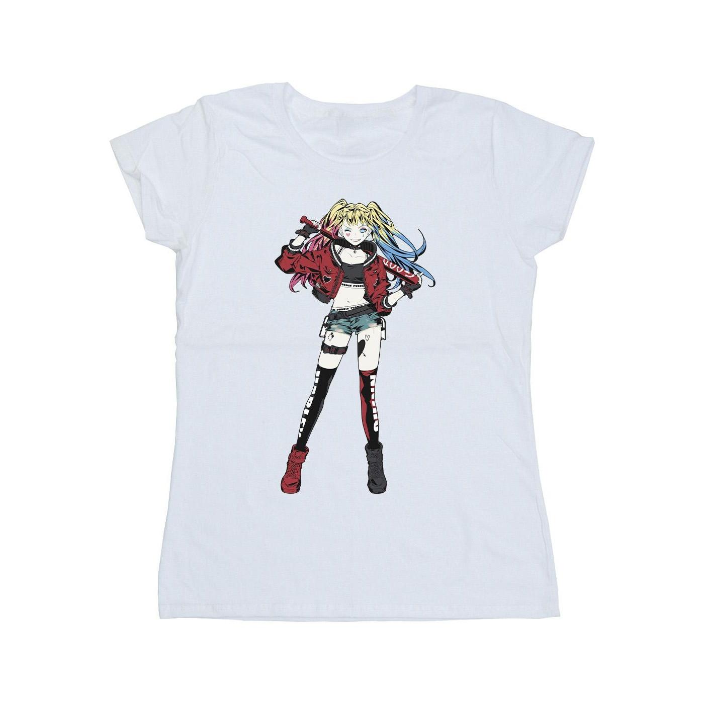 Image of Harley Quinn Standing Pose Tshirt Damen Weiss M